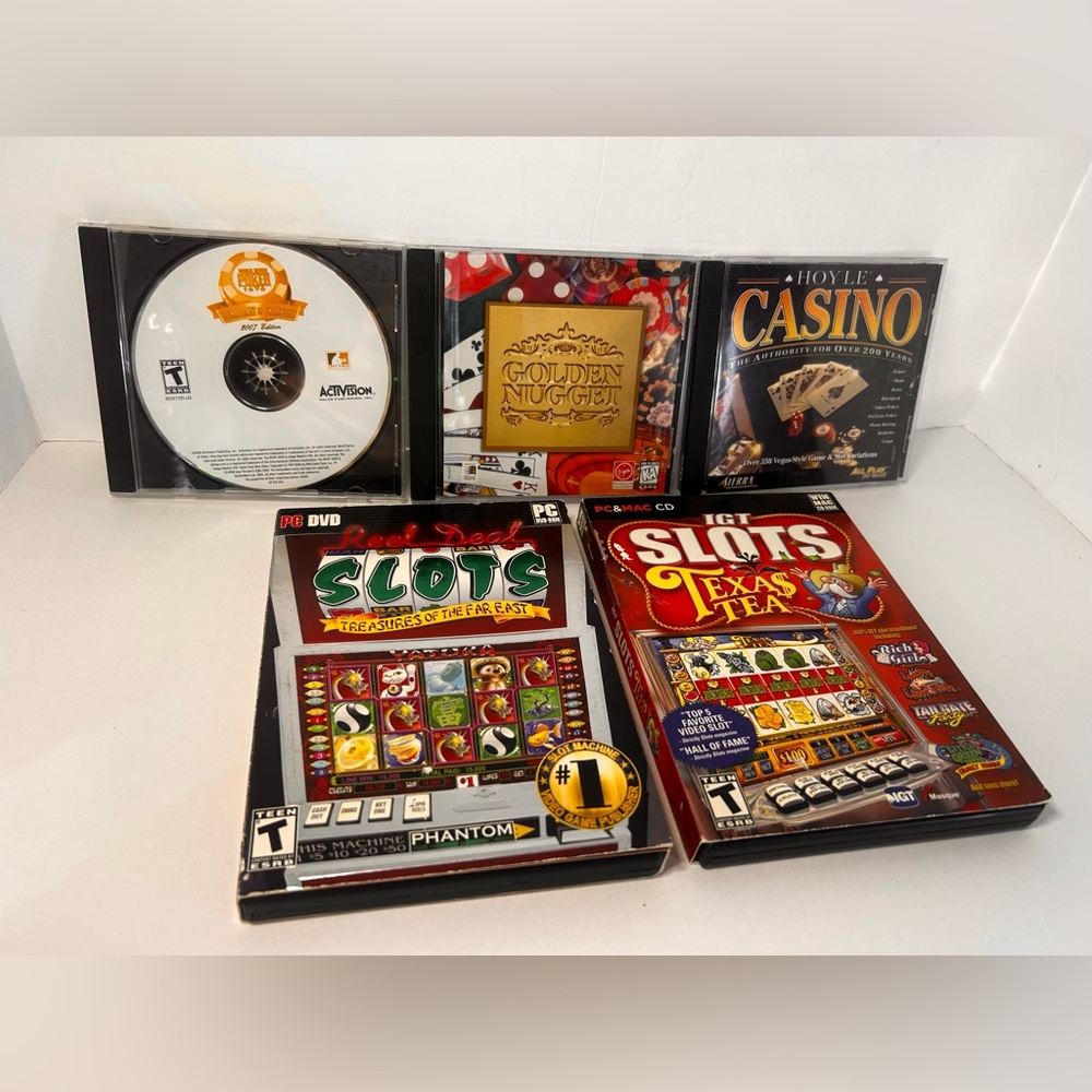 PC Game Casino Lot (5 Games) Including 2007 World Series Of Poker, SLOTS & More